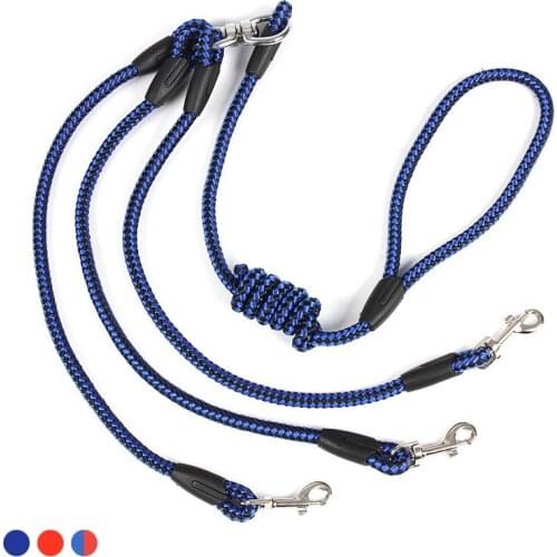 Outdoor Walking Pet Supplies Three-head Traction Handguard Foam Handle Dog Traction Rope Elastic Good Dog Harness Collar Set