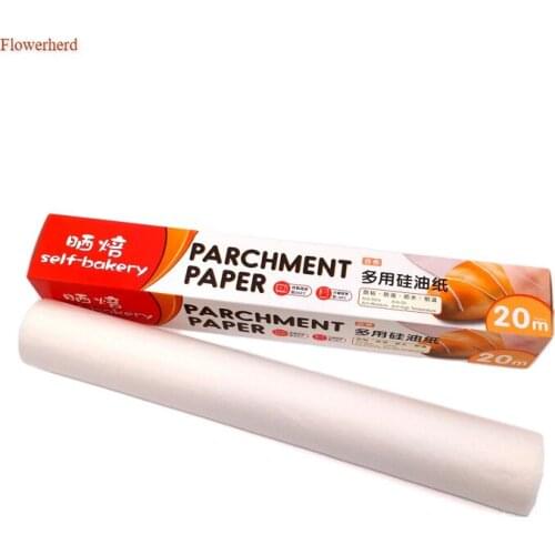 5M10M 20M Baking Paper Packing Paper Barbecue Double-sided Silicone Oil Paper Parchment Rectangle Oven Oil Paper Baking Sheets