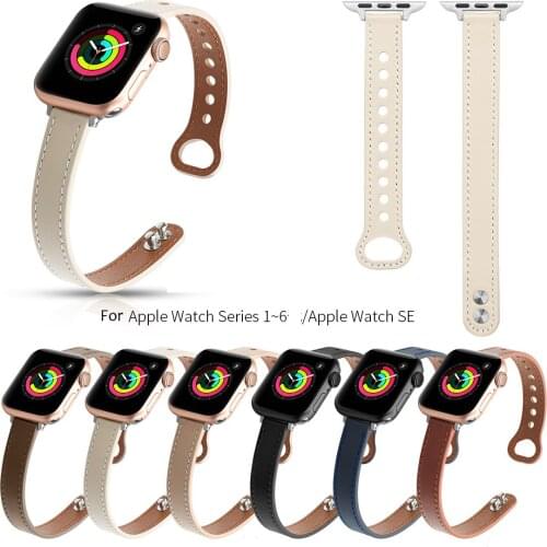 Genuine Leather Watch Band for Apple Watch Series 6 5 4 3 2 1 and Apple Watch SE with Removable Watch Clasp 38mm40mm 42mm 44mm