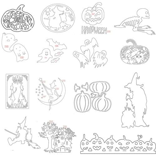 Happy halloween background border metal cutting diy photo album scrapbook card making embossing template decoration mold