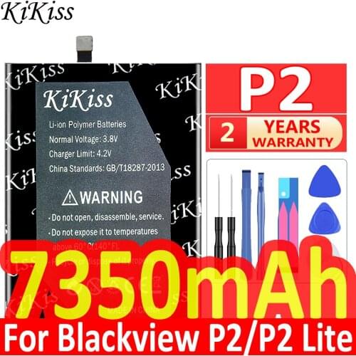 High Capacity 7350mAh Replacement P2 Cell Phone Battery for 5.5 Inch Blackview P2 / P2 Lite P2Lite Mobile Phone Batteries