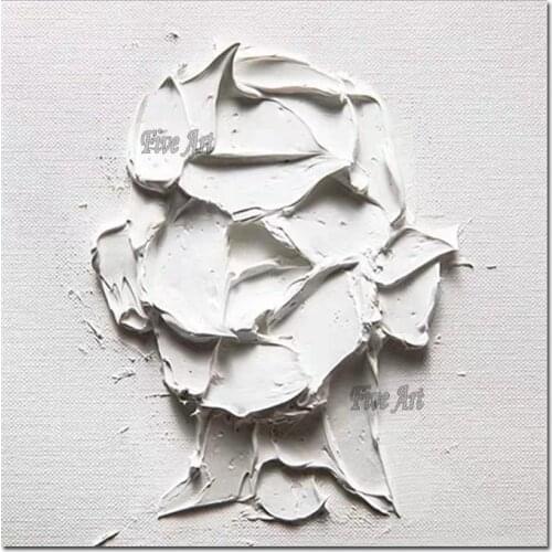 Modern Heavy Textured Abstract Figure Face Oil Painting Wall Decoration Canvas Wall Picture Art Unframed Hot Sell Knife Artwork