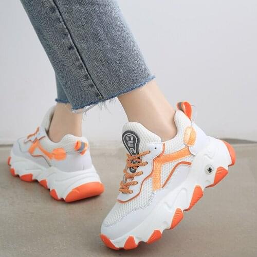 Womens sneakers spring new Mesh breathable non-slip wear-resistant comfortable casual wild fashion platform women shoes U21-97