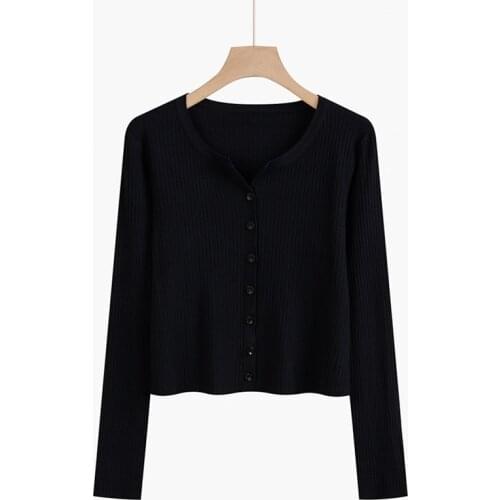 Short Slim Sweater Coats Women Spring And Autumn 2021 New Casual Single Breasted Knitted Cardigan Tops women