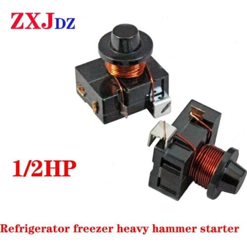 1pc 1/2HP Hammer starter Refrigerator freezer starter Compressor starter protector Without capacitor