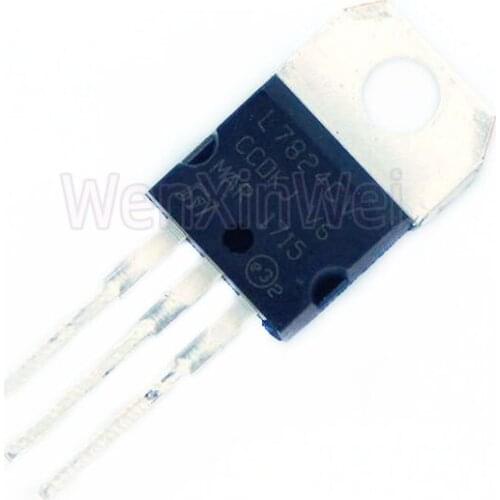 10PCS/LOT L7824CV L7824 LM7824 7824 TO220 Voltage Regulator IC +24Volts 1.5Amp IC