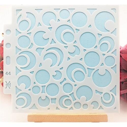 13*14cm moonlight Cover templat scrapbook stencil spray plastic mold shield DIY cake hollow Embellishment printing lace ruler