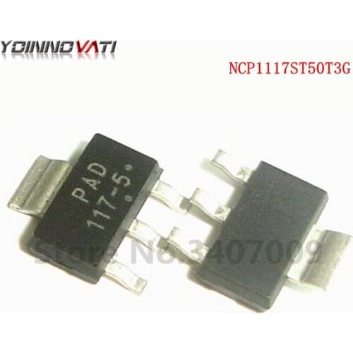 20pcs/lot NCP1117ST50T3G regulated 5V NCP1117 SOT-223 new original