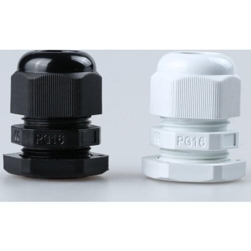 100PCS M18X1.5 for 5-10mm Cable IP68 Waterproof Nylon Plastic Cable Gland Connector