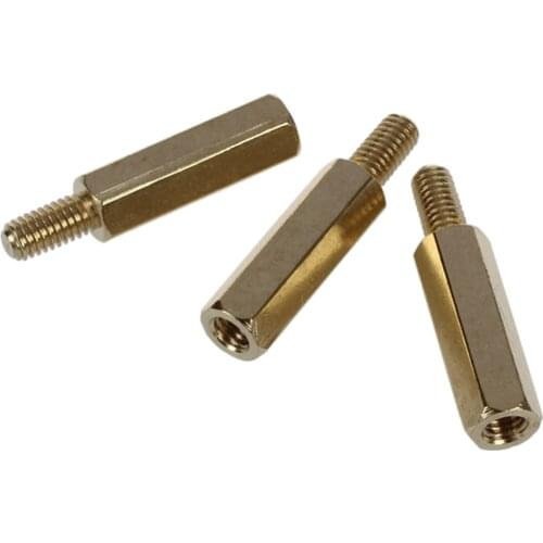 50 Pcs Screw PCB Stand-off Spacer Hex M3 Male x M3 Female 15mm Length