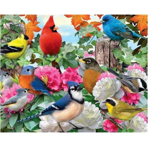 5d full diamond art mosaic painting flowers birds beaded embroidery picture rhinestones stickers home decor needlework craft diy