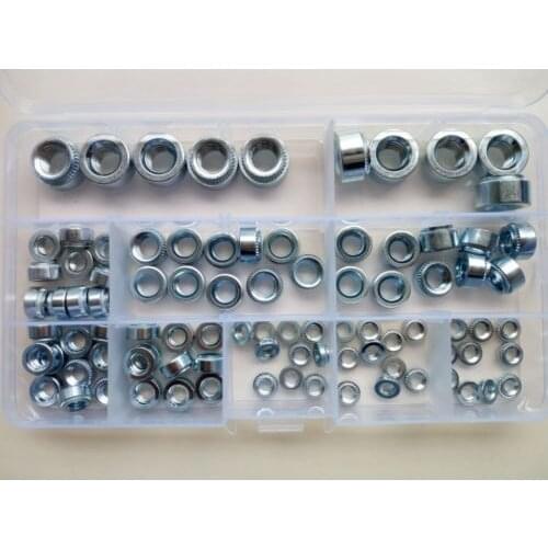 70pcs M6 M8 M10 Round Rivet Nuts Pressure Riveting Nut Rivets Sleeves Sleeve Kit High Quality