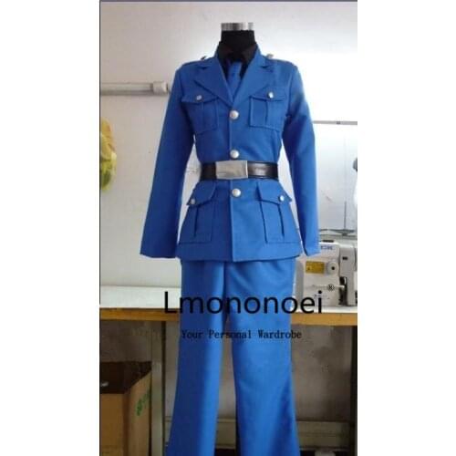 Anime APH Axis Powers Hetalia Unisex North Italy Military Uniform Cosplay Party Costume Customized Size