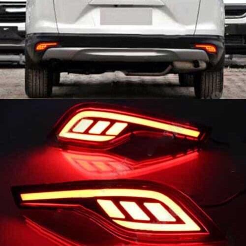 Car LED Turn Signals Lights Rear Bumper Reflector Brake Tail Fog Lamp Auto Replacement Accessories For Honda CR-V 2017-2019