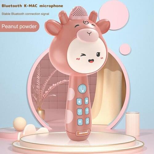 Bluetooth Wireless Karaoke Microphone Portable Handheld Speaker Machine Cartoon Microphones Kids Funny Party Sing Song Toys
