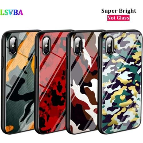 Black Cover Color Trend Camouflage for iPhone 11 11Pro X XR XS Max for iPhone 8 7 6 6S Plus 5S 5 SE Glossy Phone Case