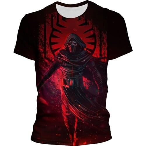 Man Tee Shirt Short Sleeve Marvel 3D Printed Cool Star Wars Womens T-shirts Summer Streetwear Harajuku Children Clothing
