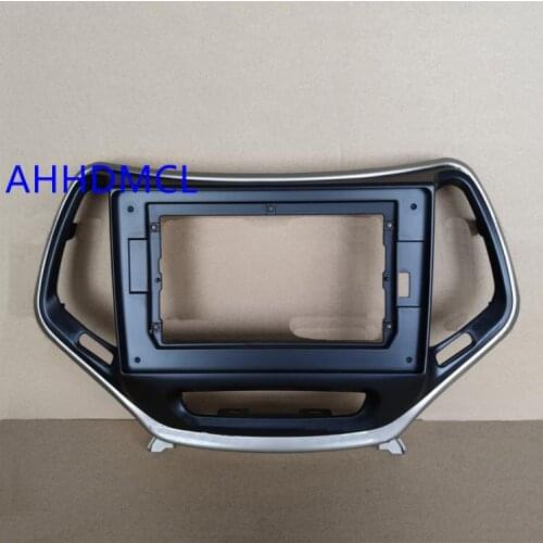 Car Fascias Navigation Fascia Dash Frame Kit For 10"~10.2" Universal Android Multimedia Player For Cherokee 2015 2016 2017 2018