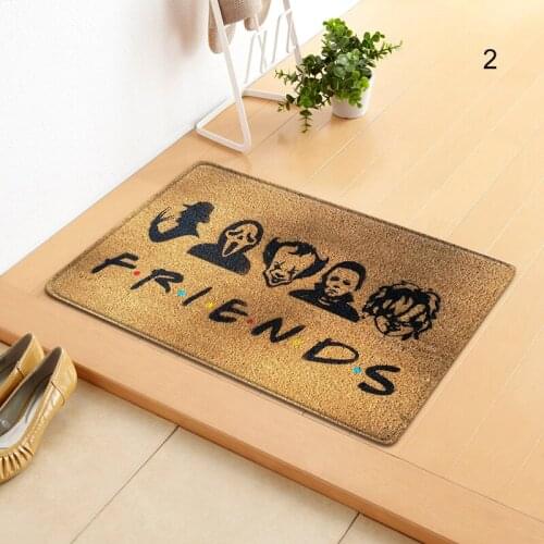 Creative Letter Printed Doormat Multi-purpose Absorbent Non-Slip Blanket for Kitchen Bedroom Bathroom M56