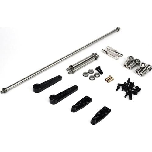 Metal Two-axis Linkage Steering Kit for 1/14 Tractor RC Car 8*8 8*4 Personal DIY Accessories