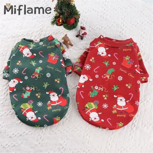 Miflame Festivals Dog Clothes Christmas Small Dogs Sweatshirts For Dogs Hoodies Pomeranian Spitz Party Puppy Clothes Pet Costume
