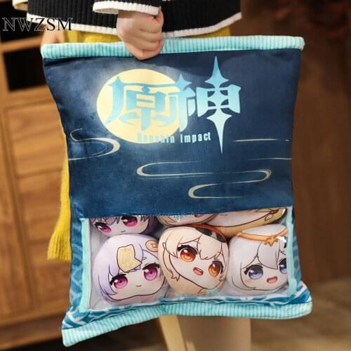 NEW Genshin Impact A large bag Paimon Klee Plush toy games around the pillow cute birthday gift