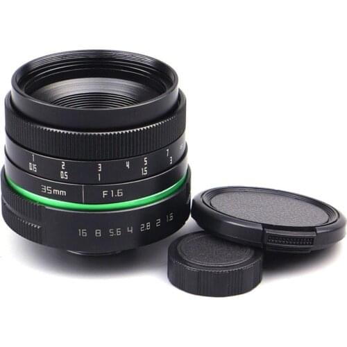 Green 35mm F1.6 CCTV C Lens For Sony E mount Camera A6000 A6400 NEX-5 NEX-7