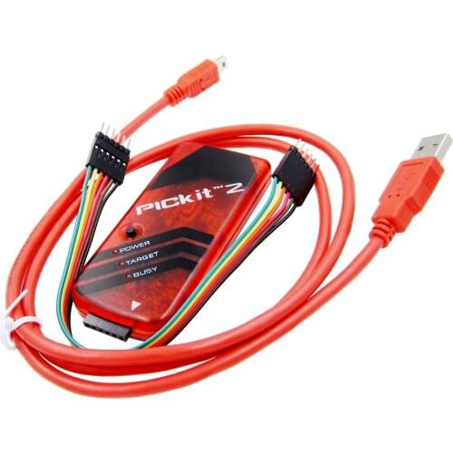 New 10pcs PICKIT2 PIC Kit2 Simulator PICKit 2 Programmer Emluator Red Color w/USB cable Dupond Wire
