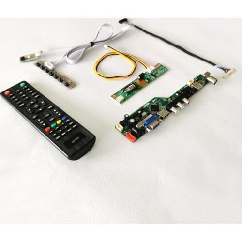 Fit B141EW01/B141EW02 14.1" 1-CCFL 30Pins LVDS Audio VGA USB Remote 1280*800 laptops panel LCD display controller board kit