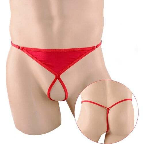 Sexy Mens Underwear Briefs Expose Penis Hole Open Pouch Panties for Men Gay Sex Underpants Male Crotchless Exotic Thongs Panty