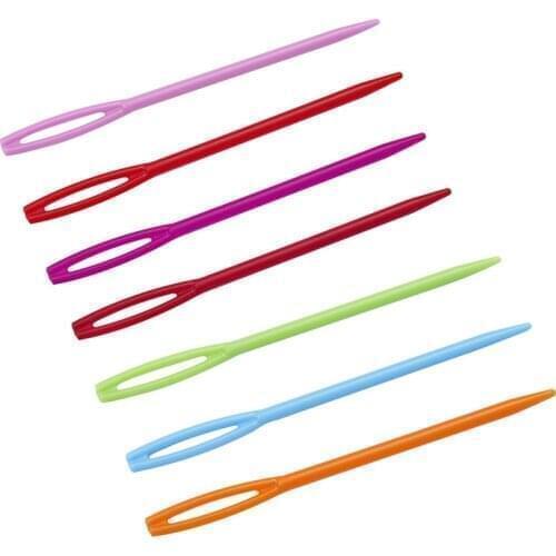 10Pcs 9cm/7cm Plastic Sewing Needles Crochet Hook DIY Sweater Weaving Tool Tapestry Knitting Needles DIY Wool Yarn Needle