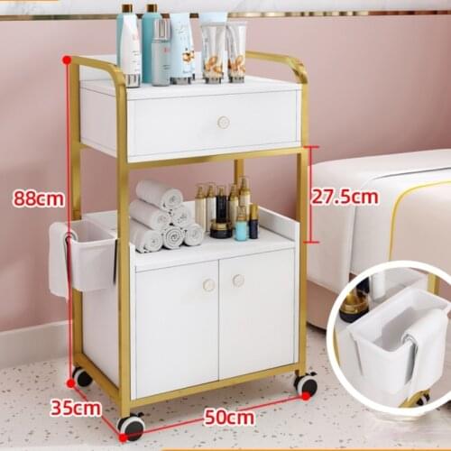 TT Stainless Steel Beauty Trolley High-End Beauty Salon Special Instrument Rack Nail Beauty Eyelash Beauty Trolley Tool Cabinet