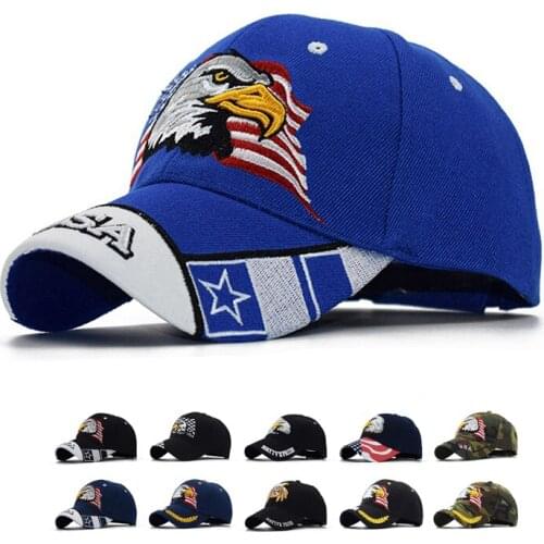VACIGODEN Mens Animal Baseball Cap Snap Back Eagle Embroidery Trucker Hat American Flag 3D Patriotic Bald Farm Women Snapback