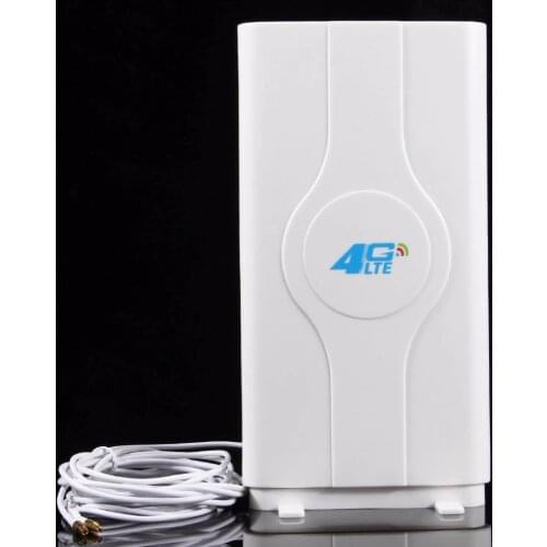 LF-ANT4G01 Indoor 88dBi 4G LTE MIMO Antenna with 2 PCS 2m Connector Wire, CRC9 SMA TS-9 Port