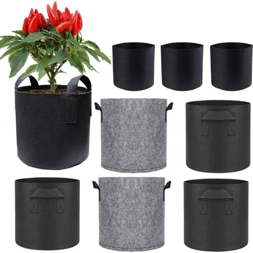 Breathable Grow Bags Vegetable Plants Growth Seedling Pots Fabric Eco-Friendly Aeration For Greenhouse Garden Portable Tools