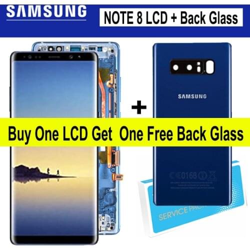 6.3" Super Amoled Display for SAMSUNG Galaxy Note 8 N950 N950F LCD Display Touch Screen Repair Parts with Free Back Glass