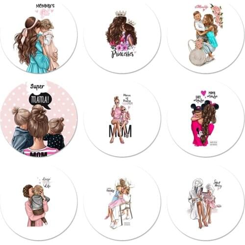Super Mom Baby Girl boy Icons Pins Badge Decoration Brooches Metal Badges For Backpack Decoration