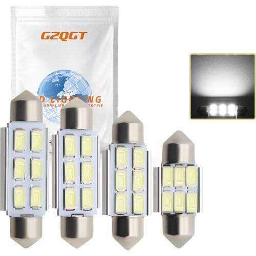 10 Pieces 31mm36mm39mm41mm canbus Super Bright Festoon LED Bulb DE3175 Dome Light 5730 6SMD C5W 6431 31 36 39 41 mm Map Lights