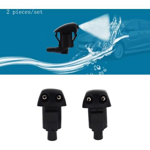 2 pcs Windshield Washer Wiper Water Spray Nozzle Jets Fit for Jeep Liberty 05-10 Dodge Nitro 07-11