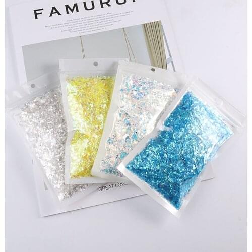 20g Shell Paper Candy Paper Fragments Sequins Cellophane Colorful Slime Crystal Clay Drops Glue Glitter Nail Diy Manual Material