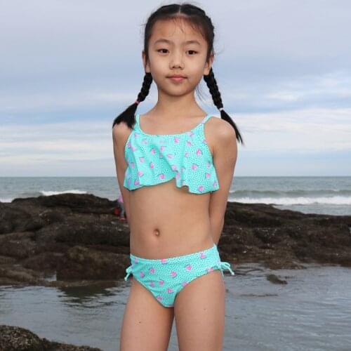 2021 New Fashion Childrens Swimwear Cute Watermelon Split Swimsuit Girl Princess Bikini Swimsuit Suit
