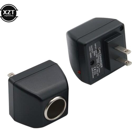 US UK Plug AC Adapter with Car Socket Auto Charger 220V AC to 12V DC US UK Plug for Car Electronic Devices