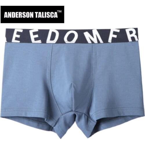 ANDERSON TALISCA New Cotton Underwear Men Boxer Para Hombre Solid Man Penis Mens Boxers Cuecas Masculina Boxershorts Homme L-3XL