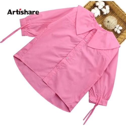 Girls Blouse Solid Color Blouse For The Girl Casual Style Blouses Childrens For Girls Spring Autumn Big Girls Clothes 6 8 10 12