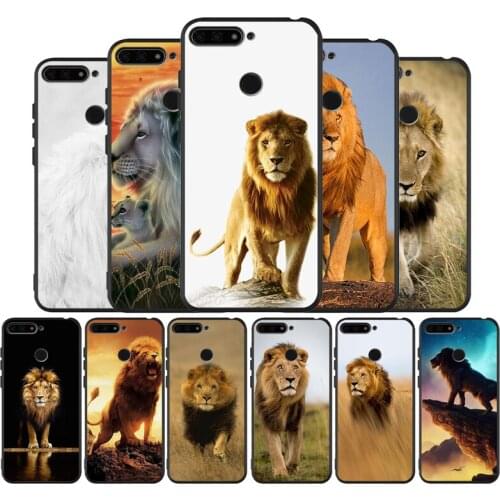 Ferocious lion black Silicone Phone Case For Huawei honor 30 20 Pro 8 8X 9 10 20 Lite Mate 10 20 30 Lite Pro cover