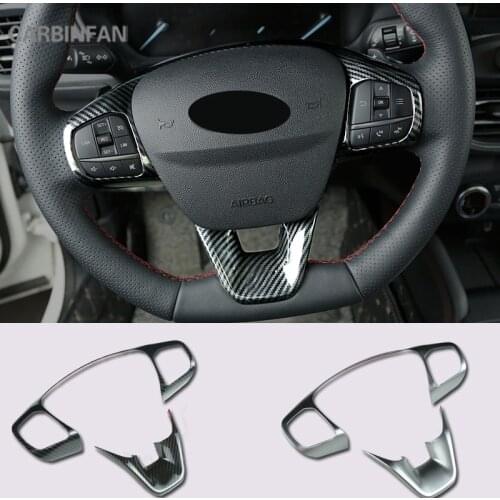 Car Interior Steering wheel sequins cover trim car styling Moldings Steering wheel Button trim For Ford Focus 2019 2020 C1441