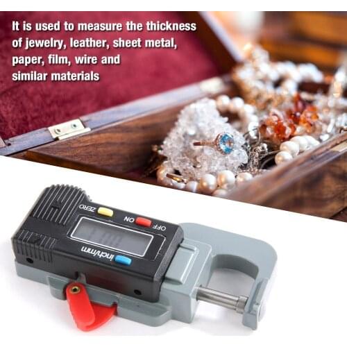 Digital Thickness Gauge Metal Horizontal Electronic Thickness Micrometer Jewelry Pearl Ruler Car Paint Meter