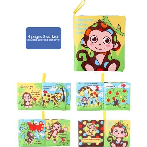 Baby Cartoon Cloth Book Newborn Early Educational Games Toys 0-24 Month New Year Birthday High Quality Gifts For Kids Children