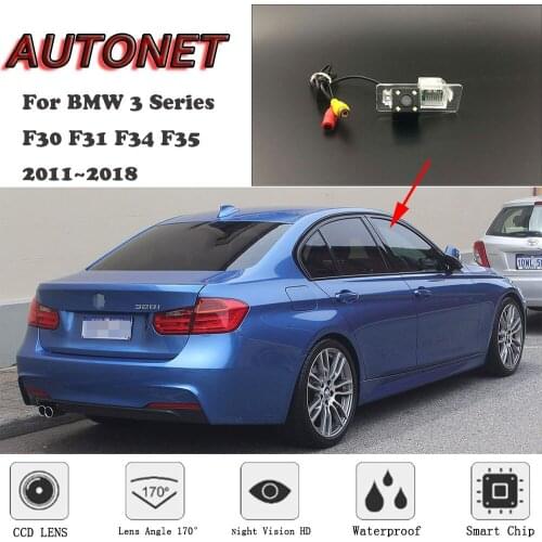 AUTONET HD Night Vision Backup Rear View camera For BMW 3 Series F30 F31 F34 F35 2011~2018 CCD/license plate Camera or Bracket