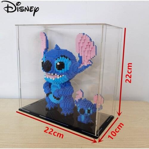 Disney Lilo Stitch Building Blocks Toy Shape Early Learning Cartoon Animal Image DIY Game Kid Gift Decorations With Display Box